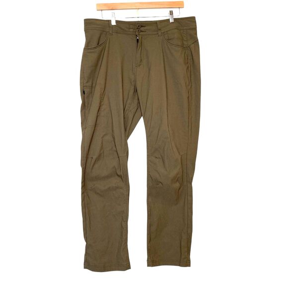 prAna Pants - PrAna Straight Fit Wonans 14 Pant Stretch Outdoor Hiking Camping Green